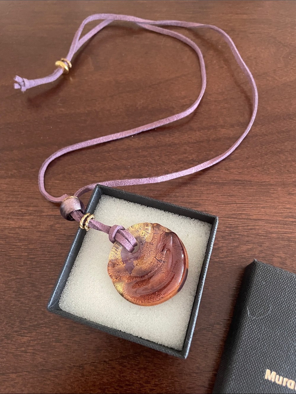 Stunning Murano Glass Pendant - New in Box